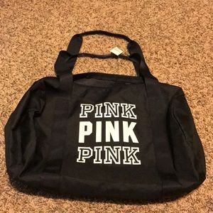 PINK VS small black duffle bag